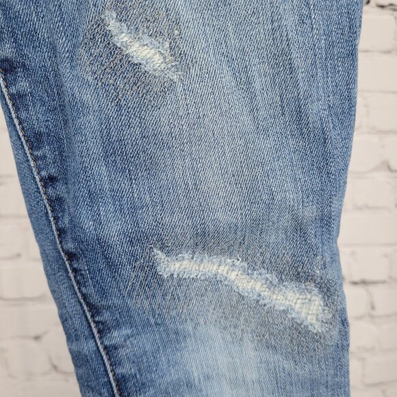 Madewell Blue Denim Skinny Skinny Distressed Ripped Low Rise Jeans 25 (25x28) - Picture 14 of 15